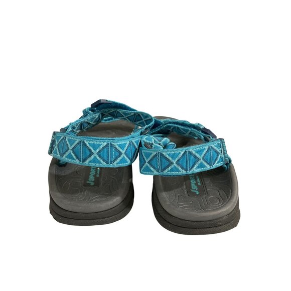 J Sport youth Size 6M Blue Geometric Strap Sandals shoes - Picture 3 of 7